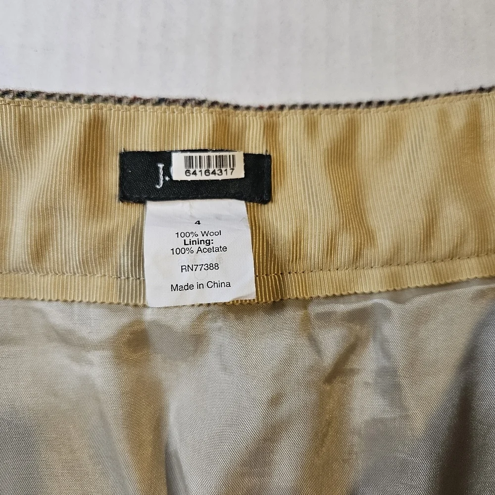 J. Crew 100% Wool Mini Skirt Size 4